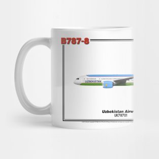 Boeing B787-8 - Uzbekistan Airways (Art Print) Mug